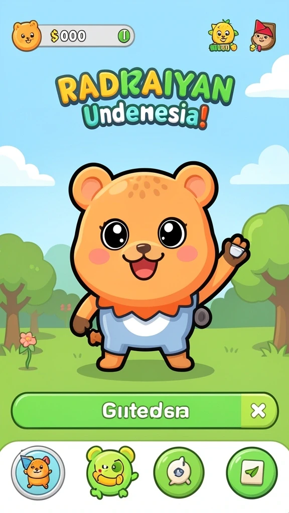 pp88 - Screenshot menyoroti grafis menawan dari karakter dalam permainan.